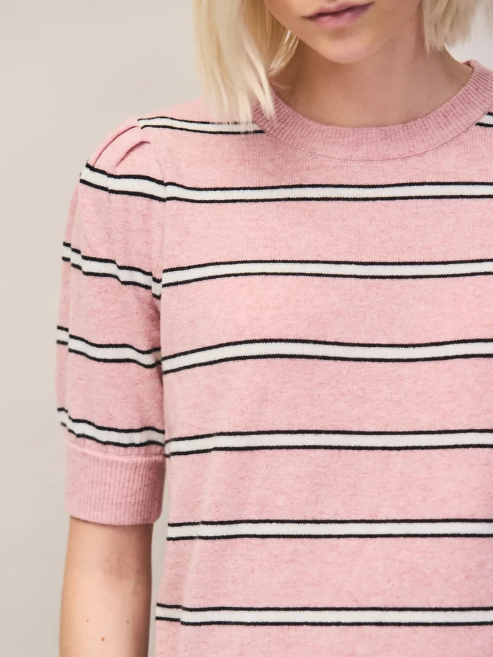 Pink stripe cashmere wool jumper
