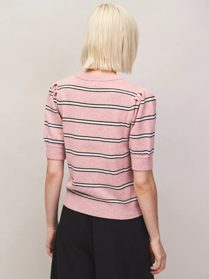 Pink stripe cashmere wool jumper