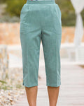 Polly Crop Trousers - Eucalyptus - The Classic Boutique