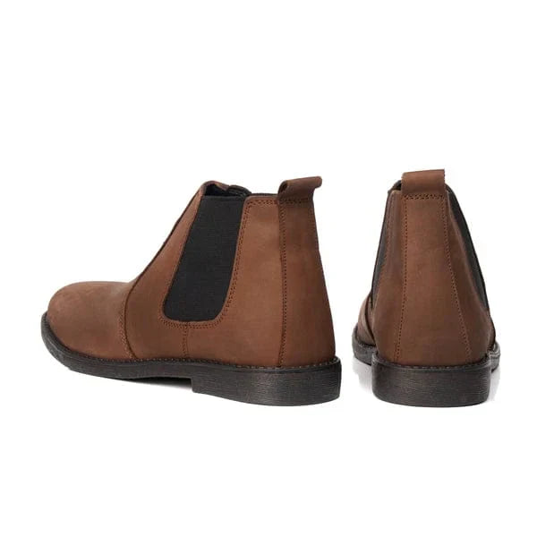 Premium Leather Chelsea Boots for Men – Brown & Black | Comfortable, Durable, Slip-Resistant