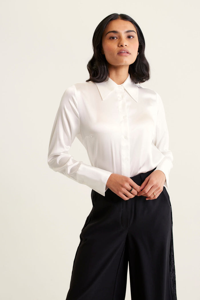 Primrose Silk Shirt In Ivory