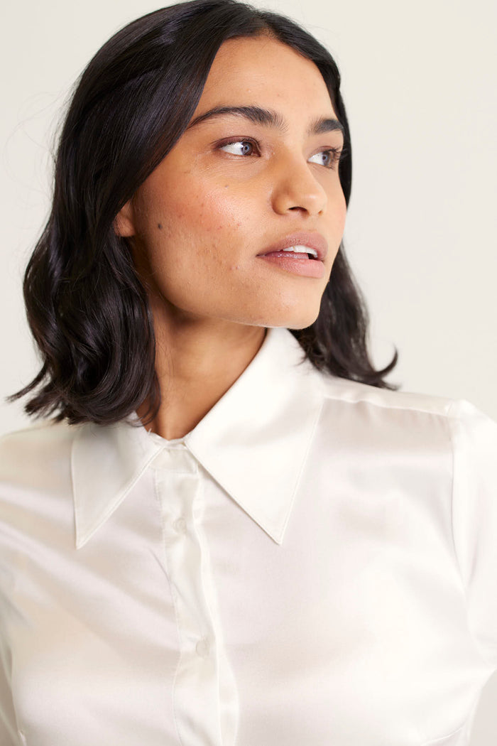 Primrose Silk Shirt In Ivory