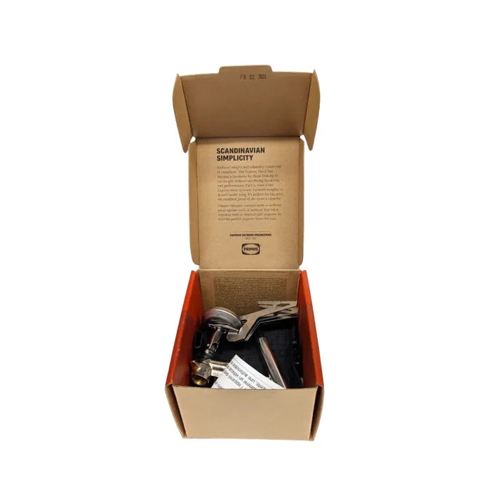 Primus Express Stove with Piezo Igniter inner packaging on a white background