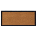 Printed Coir Border Black Runner. Made from eco-friendly materials featuring a black border.