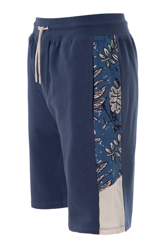 Printed Panel Fleece Shorts