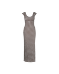 PRISM MIDI DRESS BROWN GINGHAM