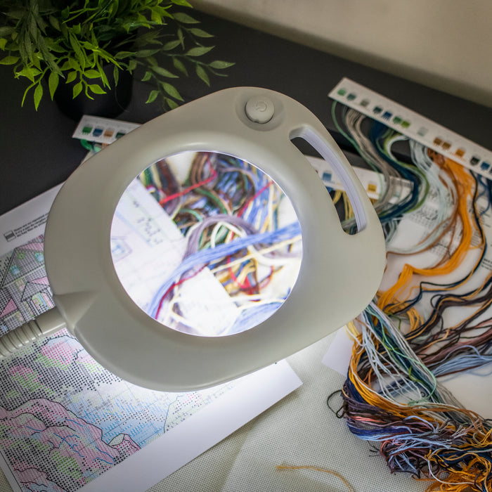 Purelite Magnifying Lamp | MultiFunction Craft | LED for Sewing, Crafts & Reading | CFPL14