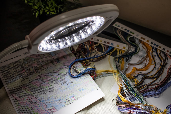 Purelite Magnifying Lamp | MultiFunction Craft | LED for Sewing, Crafts & Reading | CFPL14