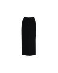 RAFFIA DENIM SKIRT BLACK