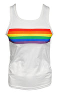 RAINBOW CHEST STRIPE MESH TANK