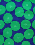 Remnant 1.65m - Anpan Tomotake Muddy Works Cotton Canvas Fabric, Blue & Green