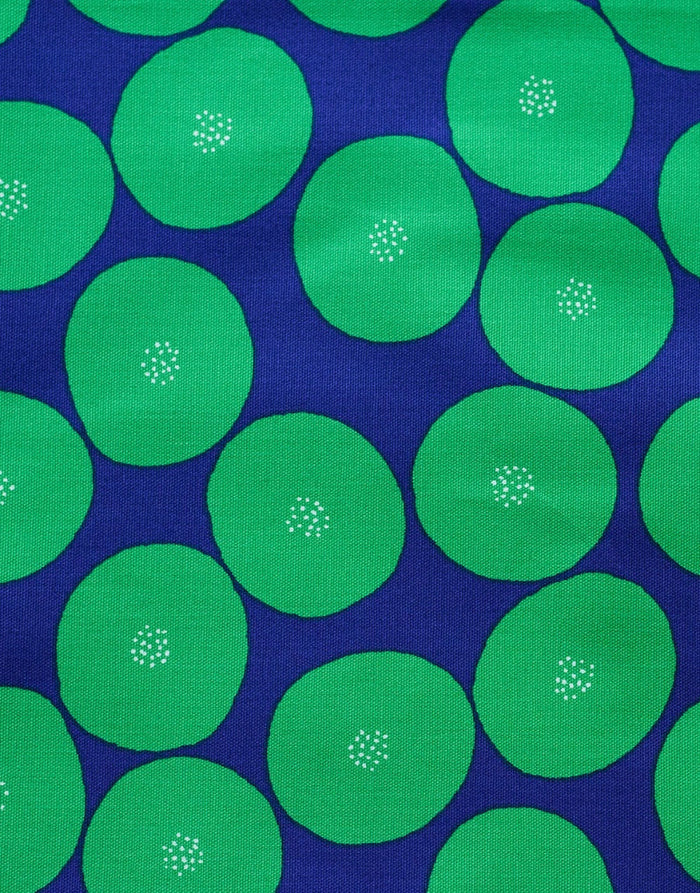Remnant 1.65m - Anpan Tomotake Muddy Works Cotton Canvas Fabric, Blue & Green