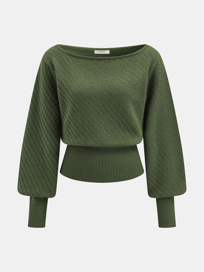 Ribbed Knit Cropped Sweater
