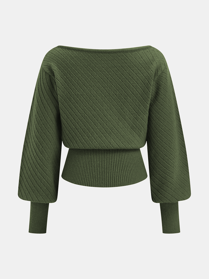 Ribbed Knit Cropped Sweater