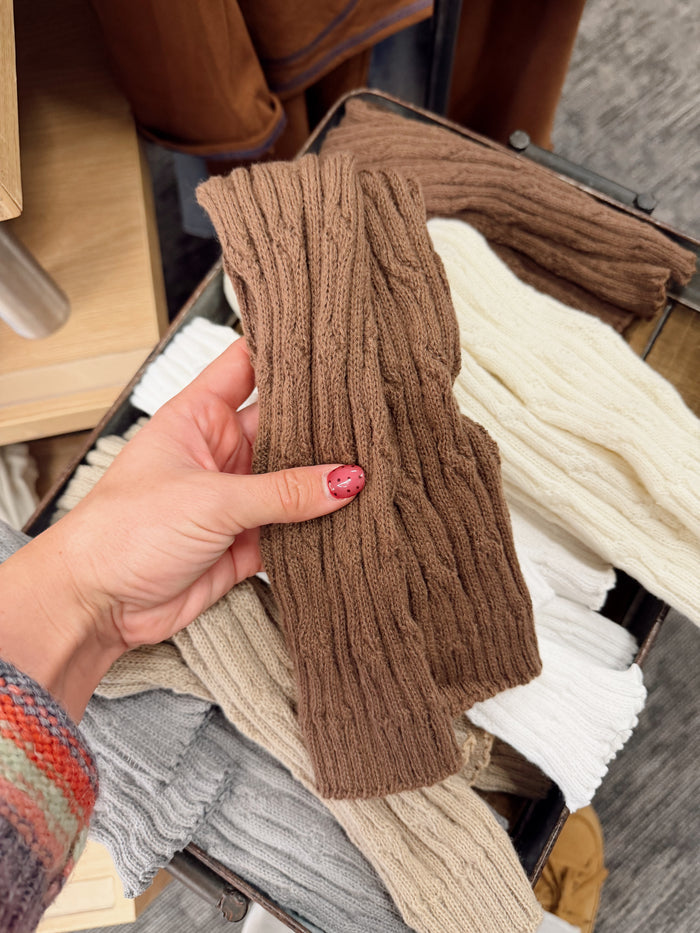 Ribbed Ruffle Warmer Socks
