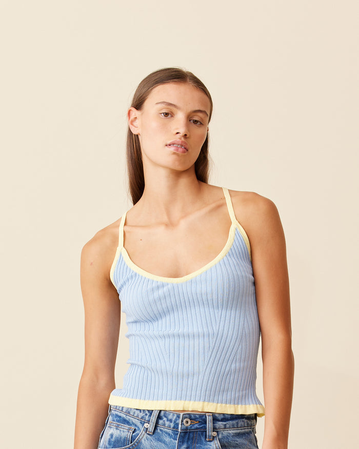 RINA TANK BLUE LEMON