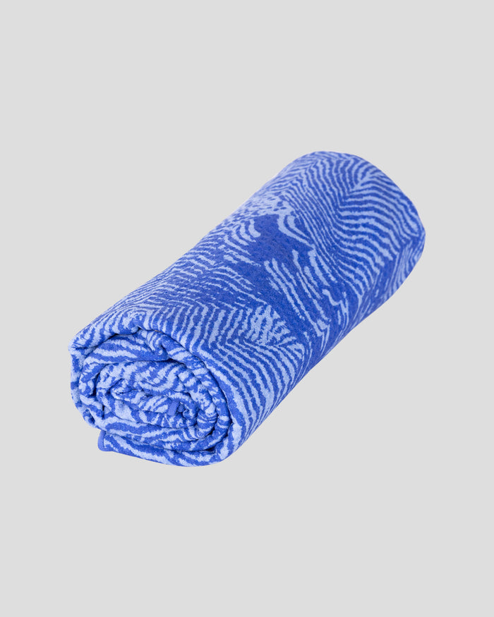 Roamer Sand Proof Beach Towel - Dark Peri Nature Lines Print