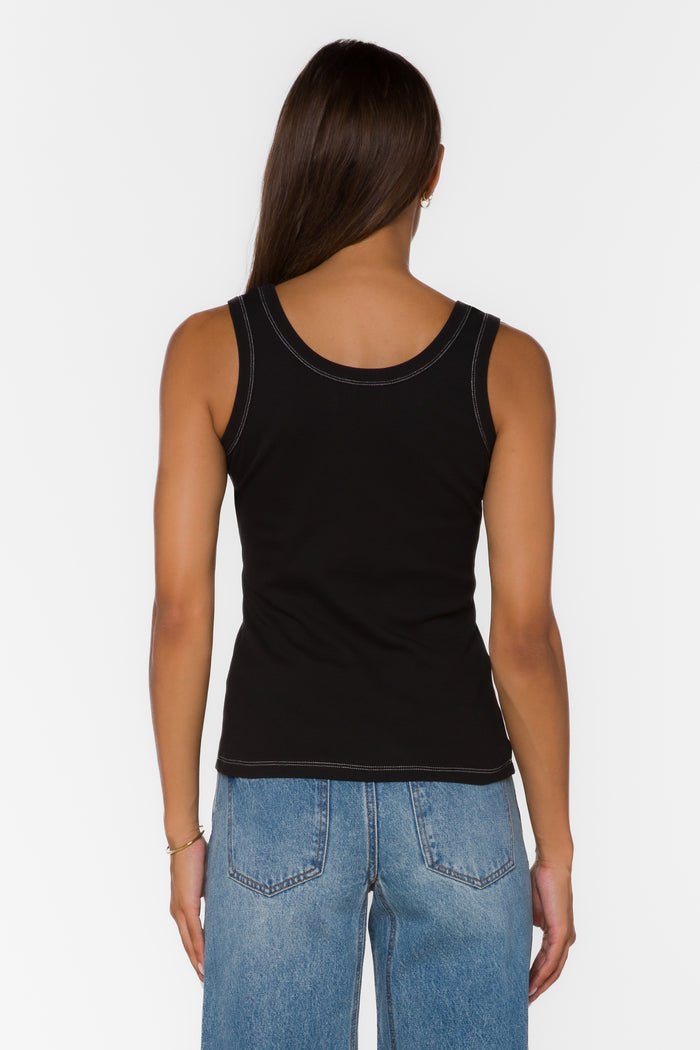 Rochelle Black Tank - Tops - Velvet Heart Clothing