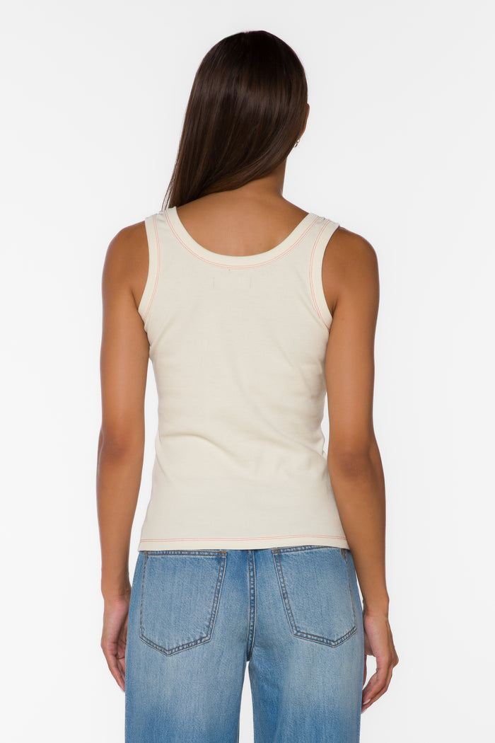 Rochelle Ivory Tank - Tops - Velvet Heart Clothing