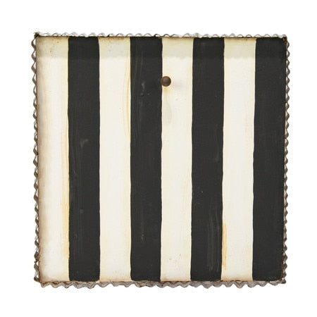 Round Top Display Board White Striped