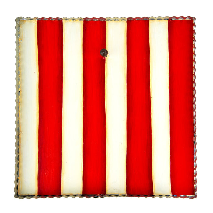Round Top Display Board White Striped