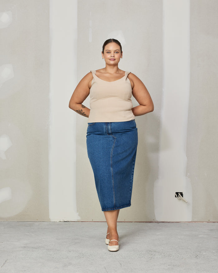 RUE BODICE CAMEL