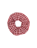 SABRINA SCRUNCHIE PINK BURGUNDY GINGHAM