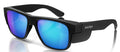 Safety Glasses Fusions Matte Black Frame/Blue Polarised UV400 FMBBP100