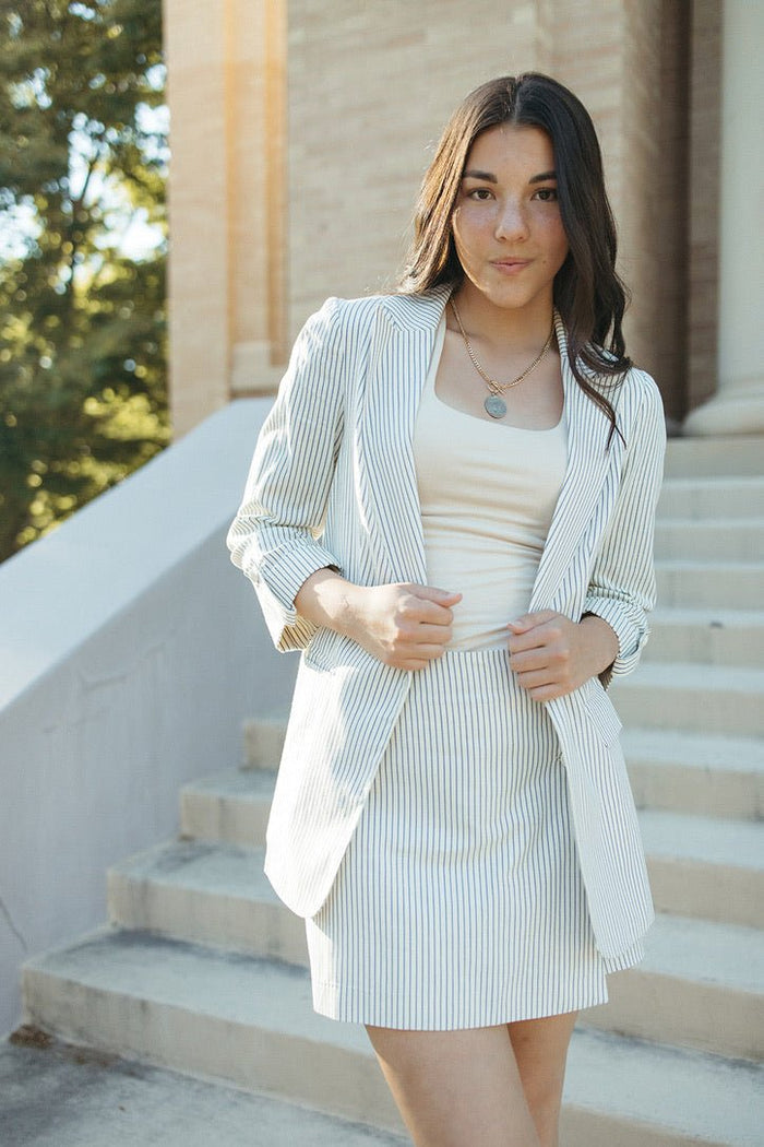 Sailor's Knot Pinstriped Skort - FINAL SALE