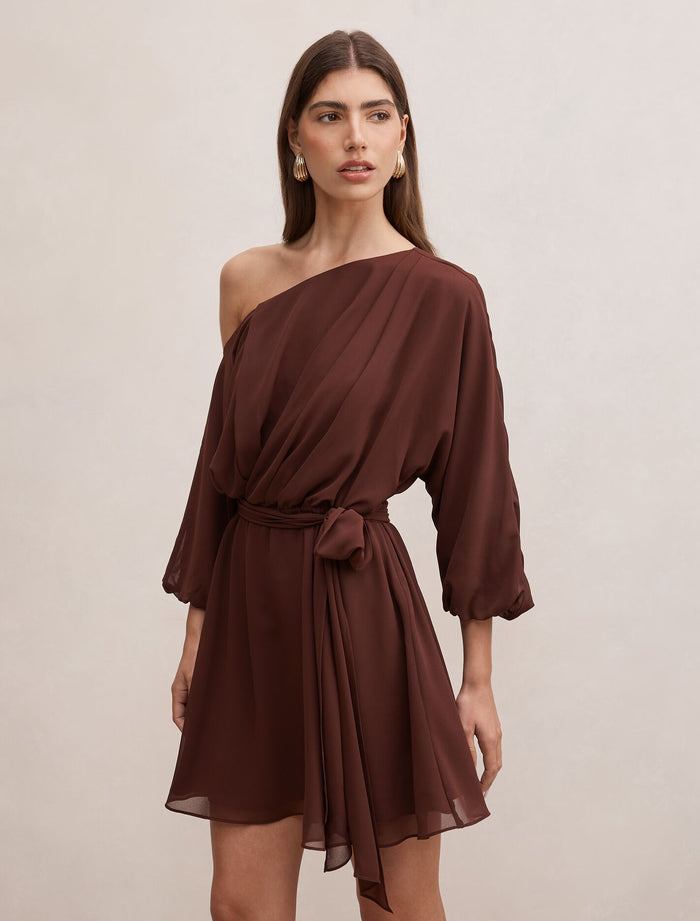 Samantha Tipped Draped Mini Dress Forever New