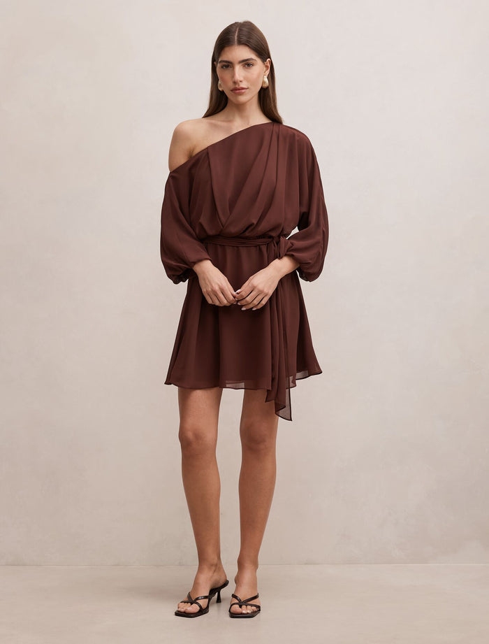 Samantha Tipped Draped Mini Dress Forever New
