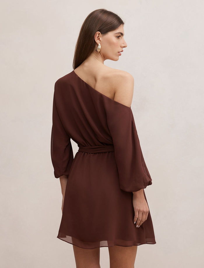 Samantha Tipped Draped Mini Dress Forever New
