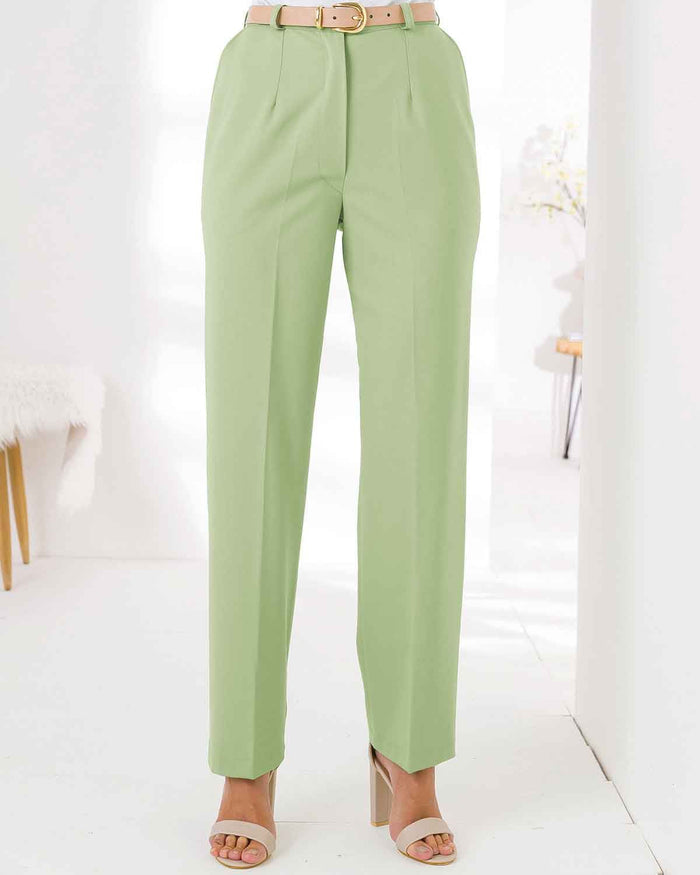 Sandown Trousers  Ladies - Pear - The Classic Boutique