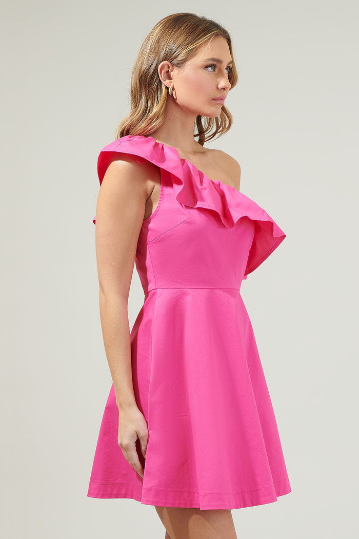 Searcy One Shoulder Mini Dress