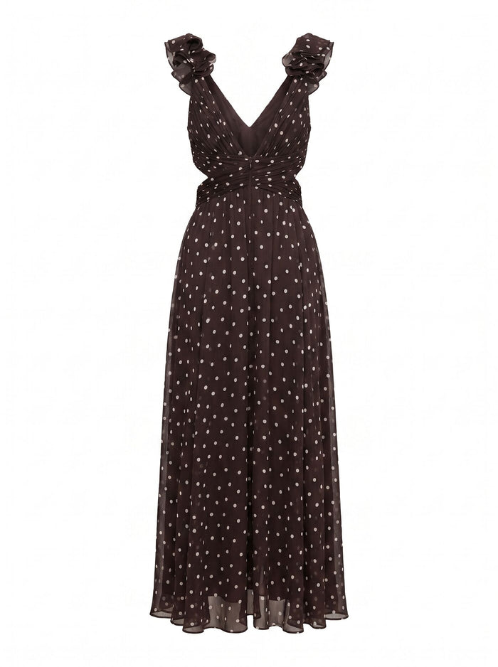 Selena Ruffle Shoulder Maxi Dress Forever New