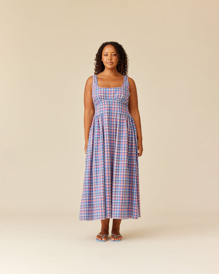 SELMA DRESS POOLSIDE TARTAN