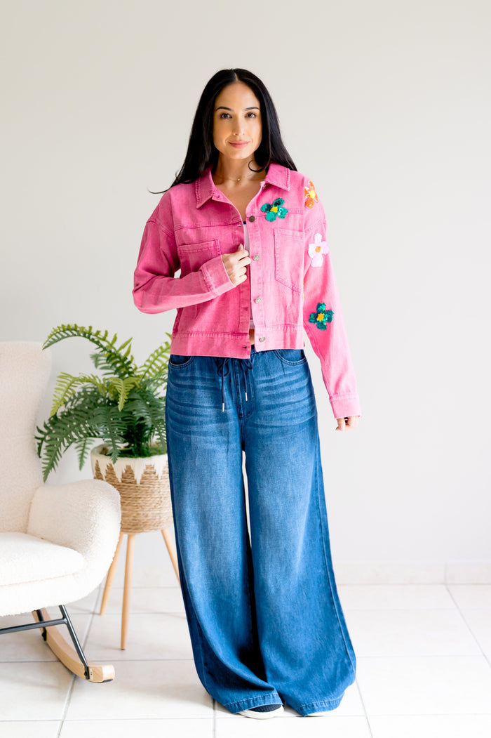 Sequin Pink Petal Pop Jacket