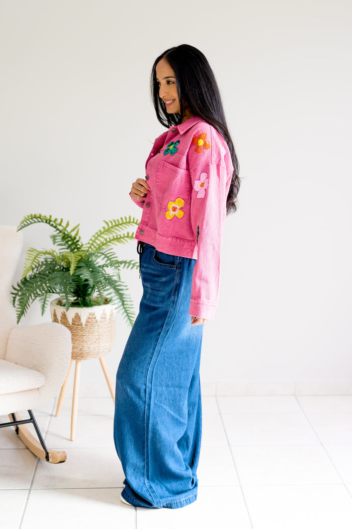 Sequin Pink Petal Pop Jacket