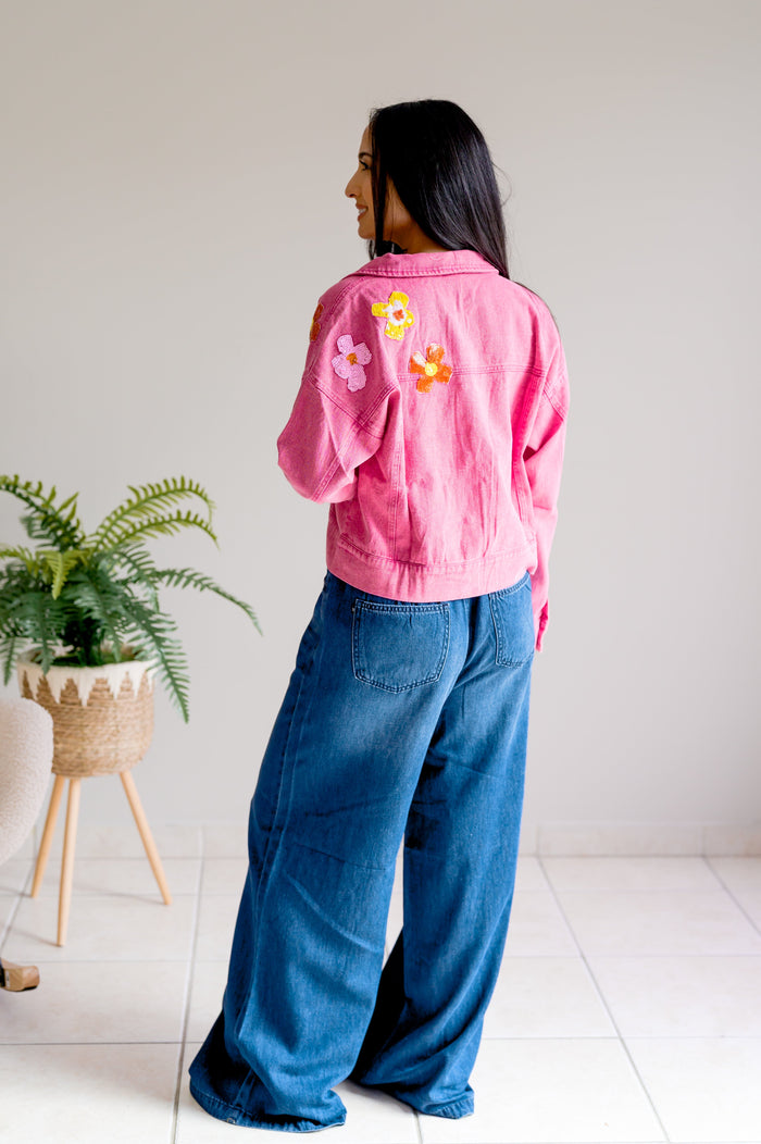 Sequin Pink Petal Pop Jacket