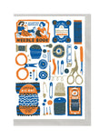Sewing Collection Greeting Card, Printed Peanut