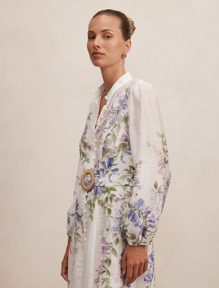 Sheridan Placement Print Midi Dress Forever New