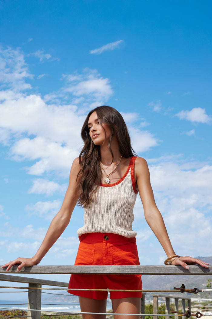 Shiann Spicy Orange Tank - Tops - Velvet Heart Clothing