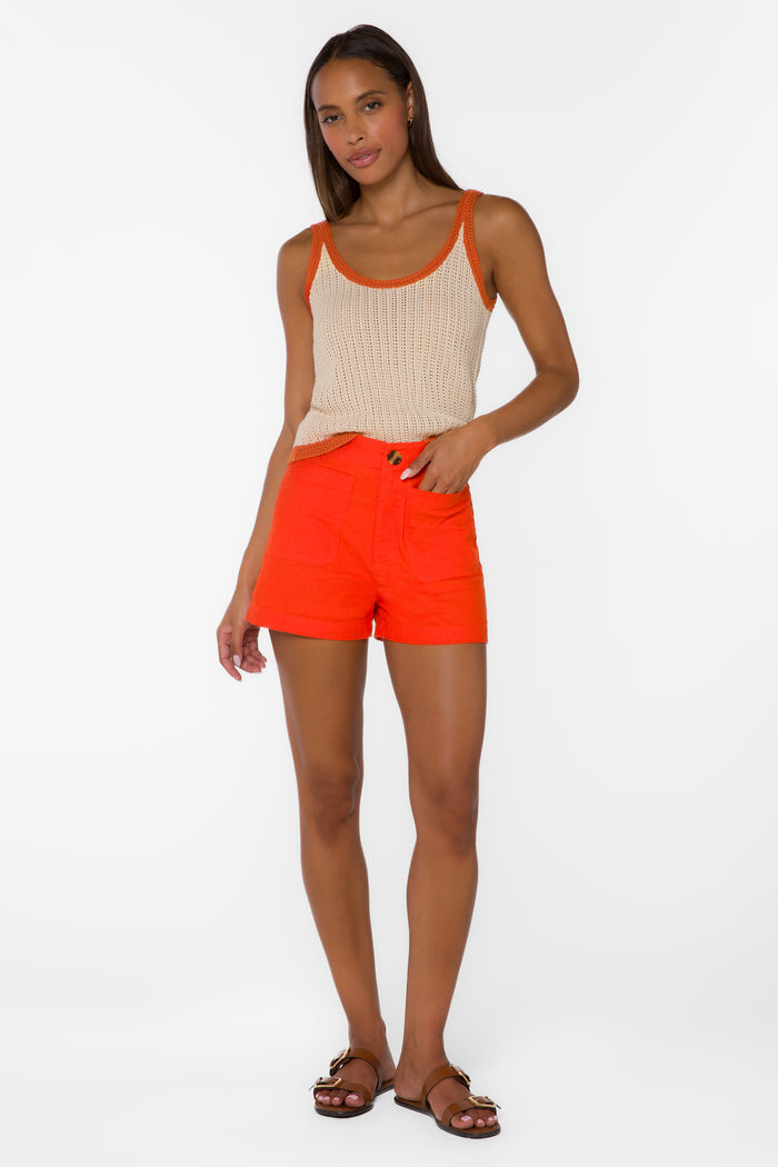 Shiann Spicy Orange Tank - Tops - Velvet Heart Clothing