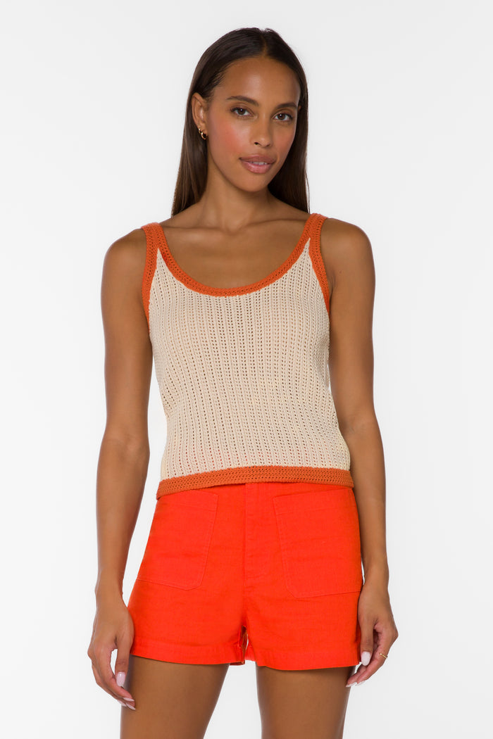 Shiann Spicy Orange Tank - Tops - Velvet Heart Clothing