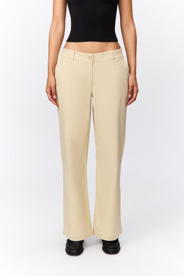 Siene Wide Leg Pant in Cream