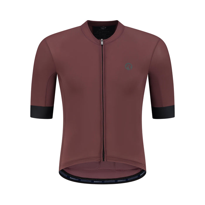 Rogelli Signature fietsshirt heren rood korte mouw voorkant.