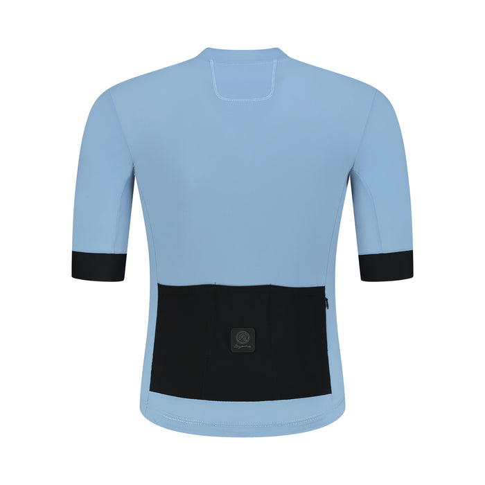 Rogelli Signature fietsshirt heren lichtblauw korte mouw achterkant.