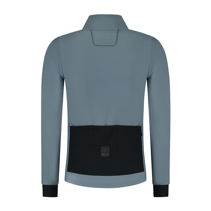 Rogelli Signature fietsshirt heren ardesia lange mouw achterkant.
