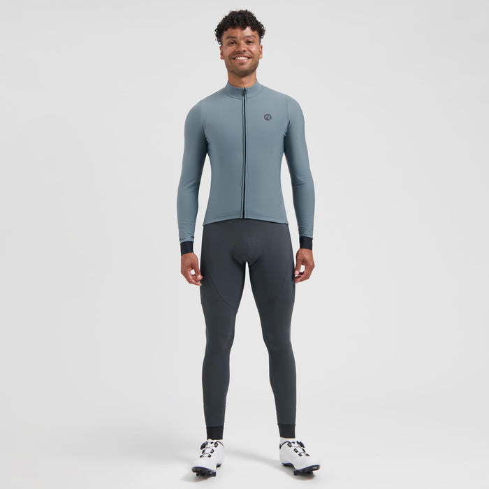 Signature Fietsshirt Lange Mouw Heren - Ardesia