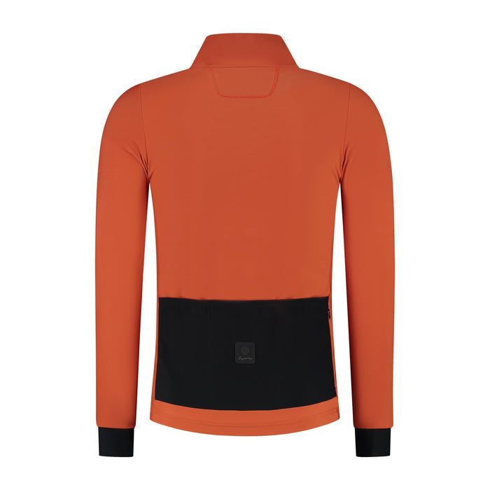 Rogelli Signature fietsshirt heren oranje lange mouw achterkant.